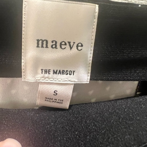 NWT new small Anthropologie Maeve Margot flare cropped pants black white hearts - Picture 8 of 17